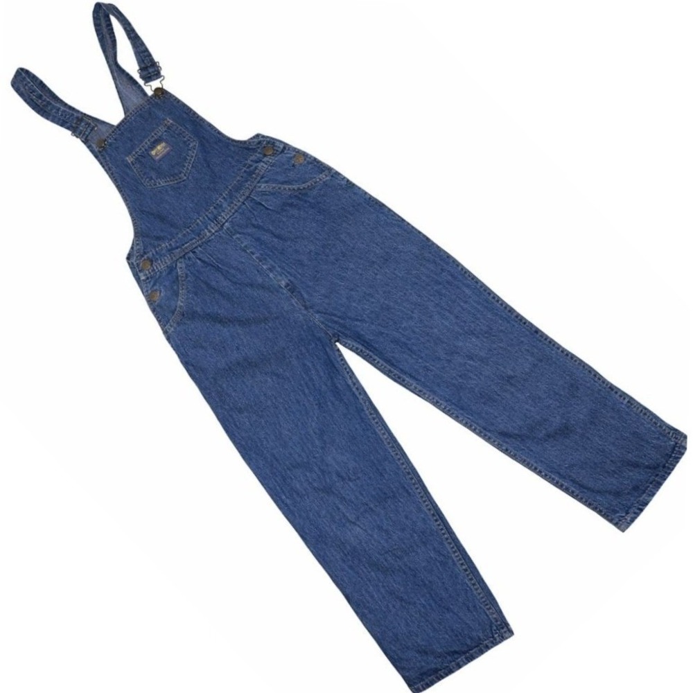 Vtg‎ OshKosh B'Gosh Denim Overalls Made in USA 90s Grunge Workwear Juniors 9/10